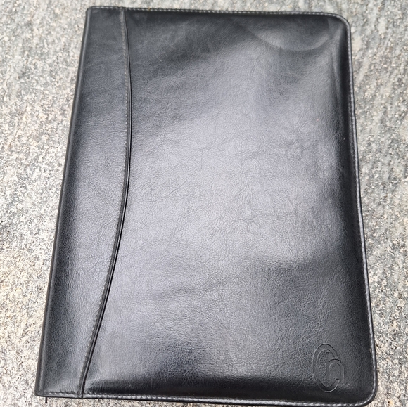 Daytimer Leather Planner Journal Notebook Holder Portfolio Folder Calculator bag - Picture 7 of 13